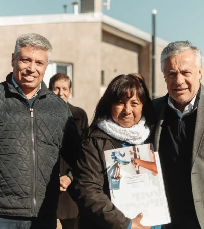 El intendente Gustavo Aguilera y el gobernador Alfredo Cornejo.