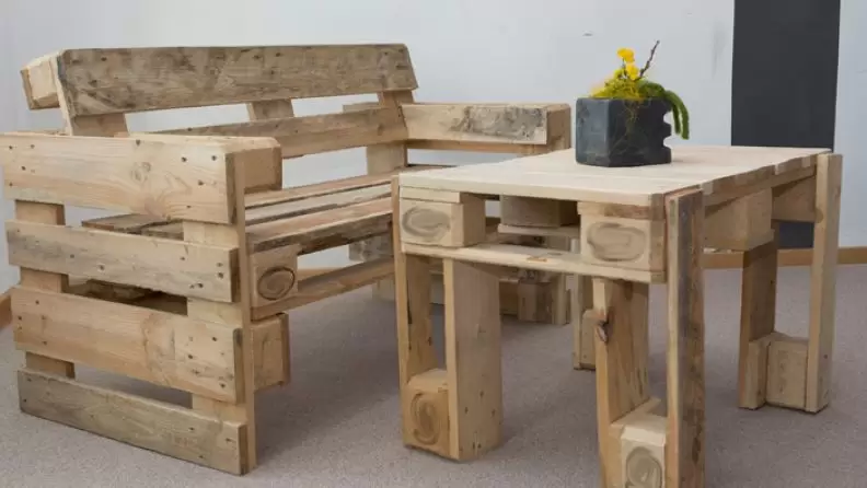 Los palets se pueden convertir mágicamente en algo hermoso