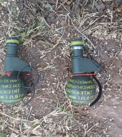 Granadas halladas en Córdoba.