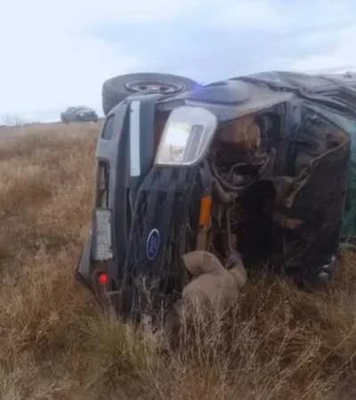 Así quedó el vehículo del intendente