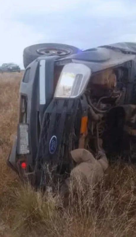 Así quedó el vehículo del intendente