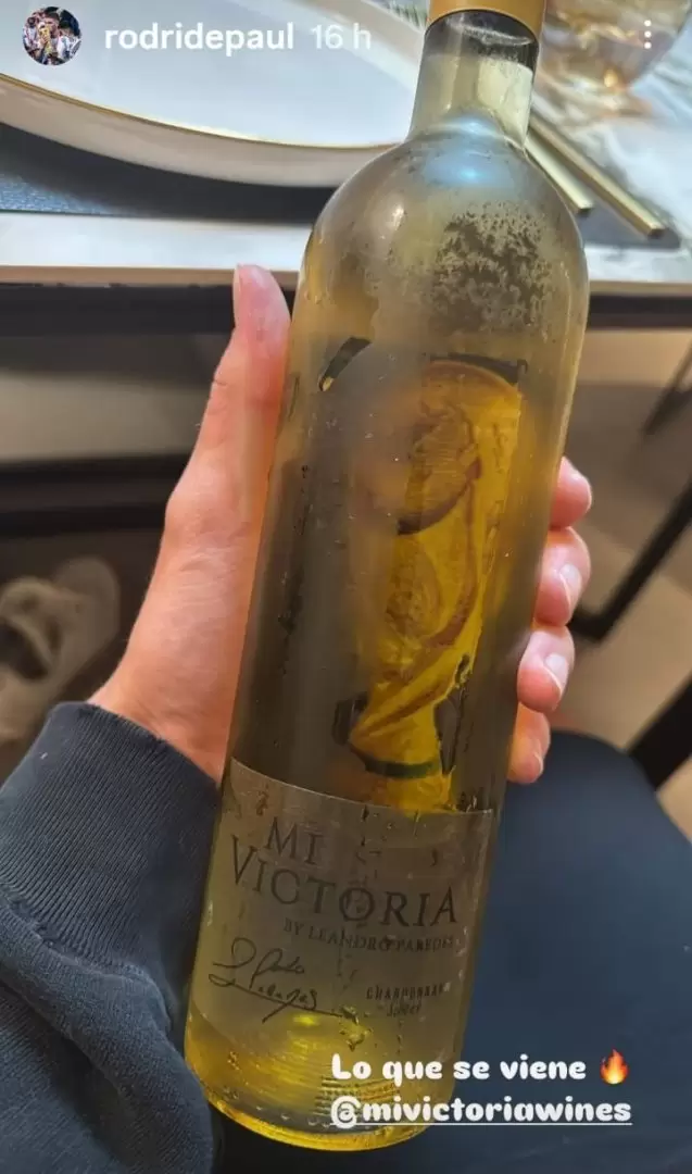 Rodrigo de Paul compartió lo que será el nuevo vino de Leandro Paredes/ Fuente: Instagram de Rodrigo de Paul