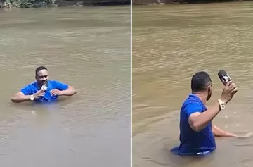 Un periodista encontró el cuerpo de una chica en plena transmisión