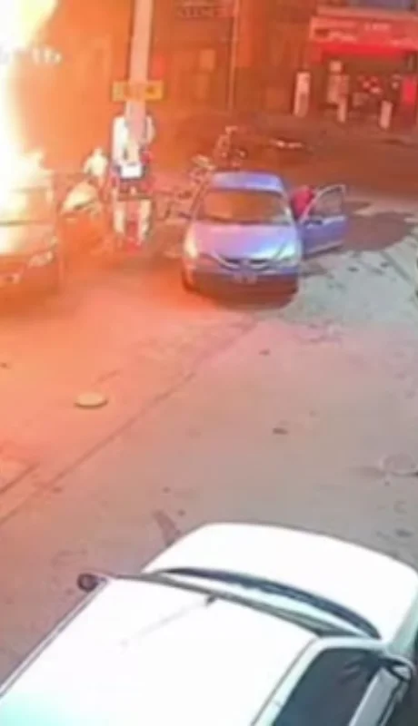 Los empleados evitaron tragedia tras explosión de auto en Entre Ríos.