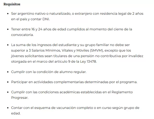 Es muy importante chequear cada condición porque hay diversos motivos por los que se puede rechazar una beca