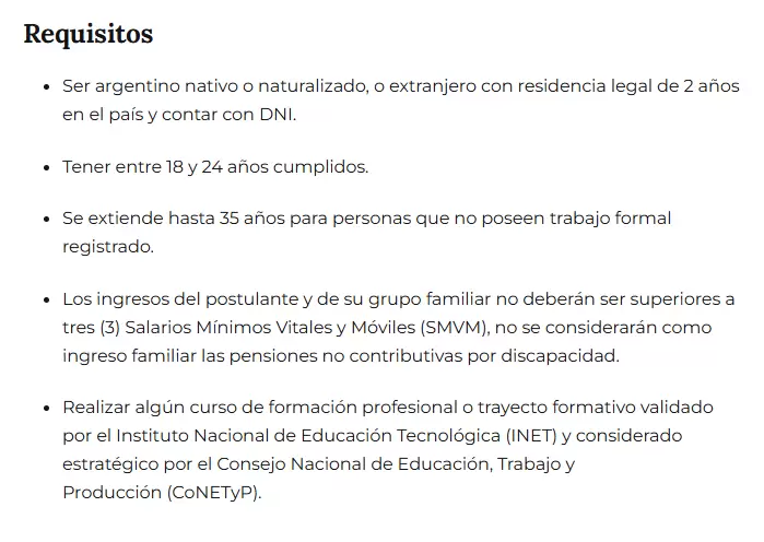 Progresar Trabajo es la única línea de beca que está habilitada desde marzo hasta el 30 de noviembre