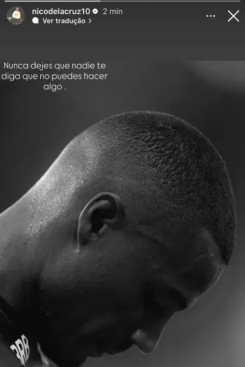 Nico De la Cruz y su posteo