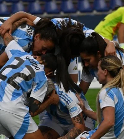 La celebración del seleccionado femenino