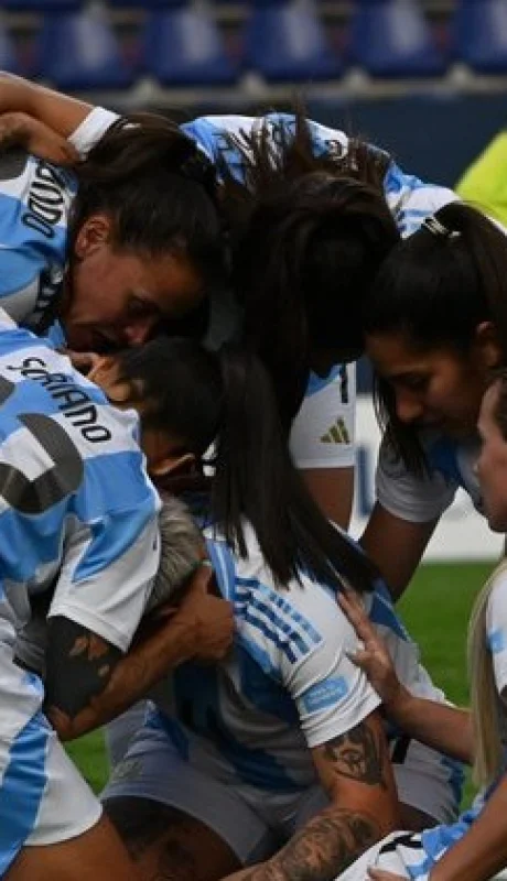 La celebración del seleccionado femenino