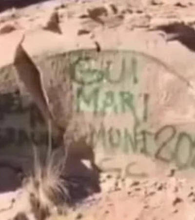 Se trata de cinco turistas que pintaron piedras en el Dique Potrerillos y fueron filmados en un video que se hizo viral.