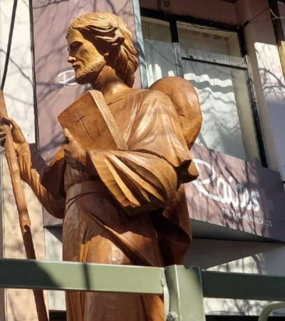 Mucha gente celebró el día del Patrono Santiago.