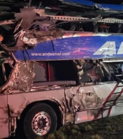 El micro de Andesmar que chocó con un camión/