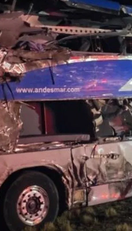 El micro de Andesmar que chocó con un camión/