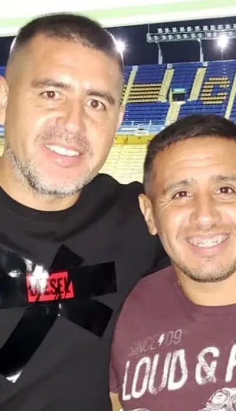 Juan Román Riquelme y su hermano, Cristian "Chanchi" Riquelme