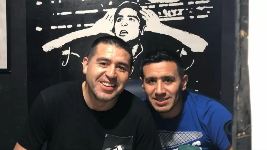 Juan Román Riquelme y su hermano, Cristian "Chanchi" Riquelme