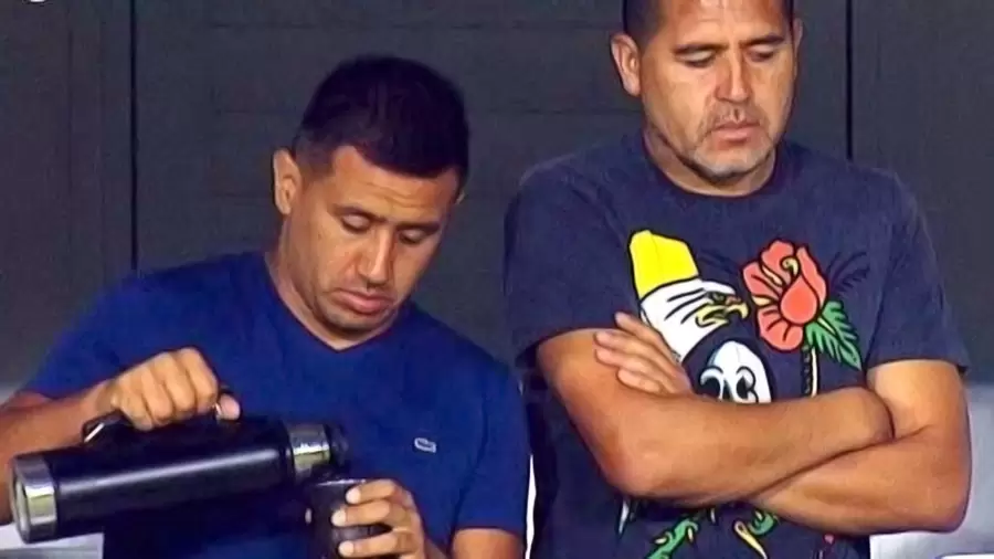 Juan Román Riquelme y su hermano, Cristian "Chanchi" Riquelme