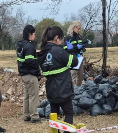 El cuerpo descuartizado apareció en un descampado. (Foto: Policía de Córdoba)