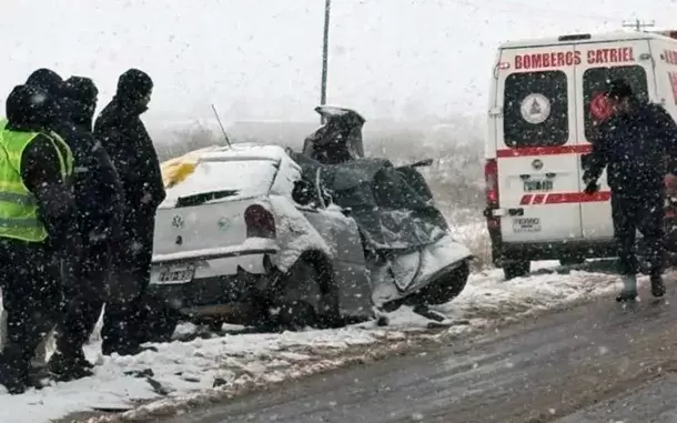 Accidente de auto sobre la Ruta Nacional 151/ Fuente: X