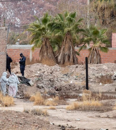 El lugar donde fue hallado el cuerpo en Las Heras.