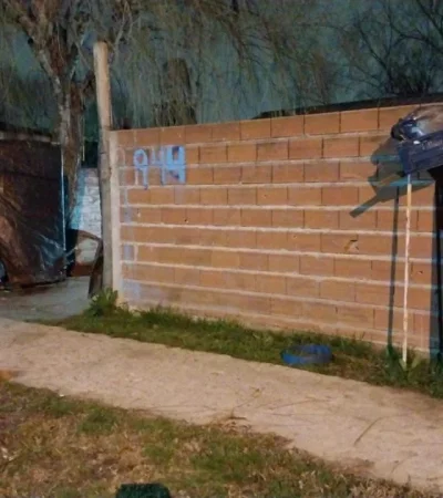 El frente de la vivienda del hecho trágico