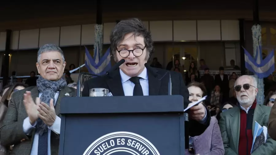 Javier Milei hizo anuncios para el agro en la exposición rural. (Foto: web)