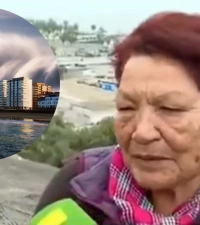 Video viral: llevó a su nieto a la playa para que viera su primer tsunami