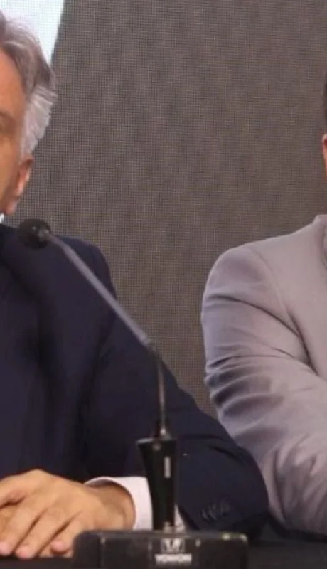 Martín Llaryora y Maximiliano Pullaro.