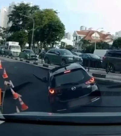 El momento en que el vehículo cae.