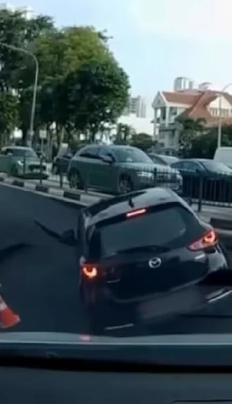 El momento en que el vehículo cae.