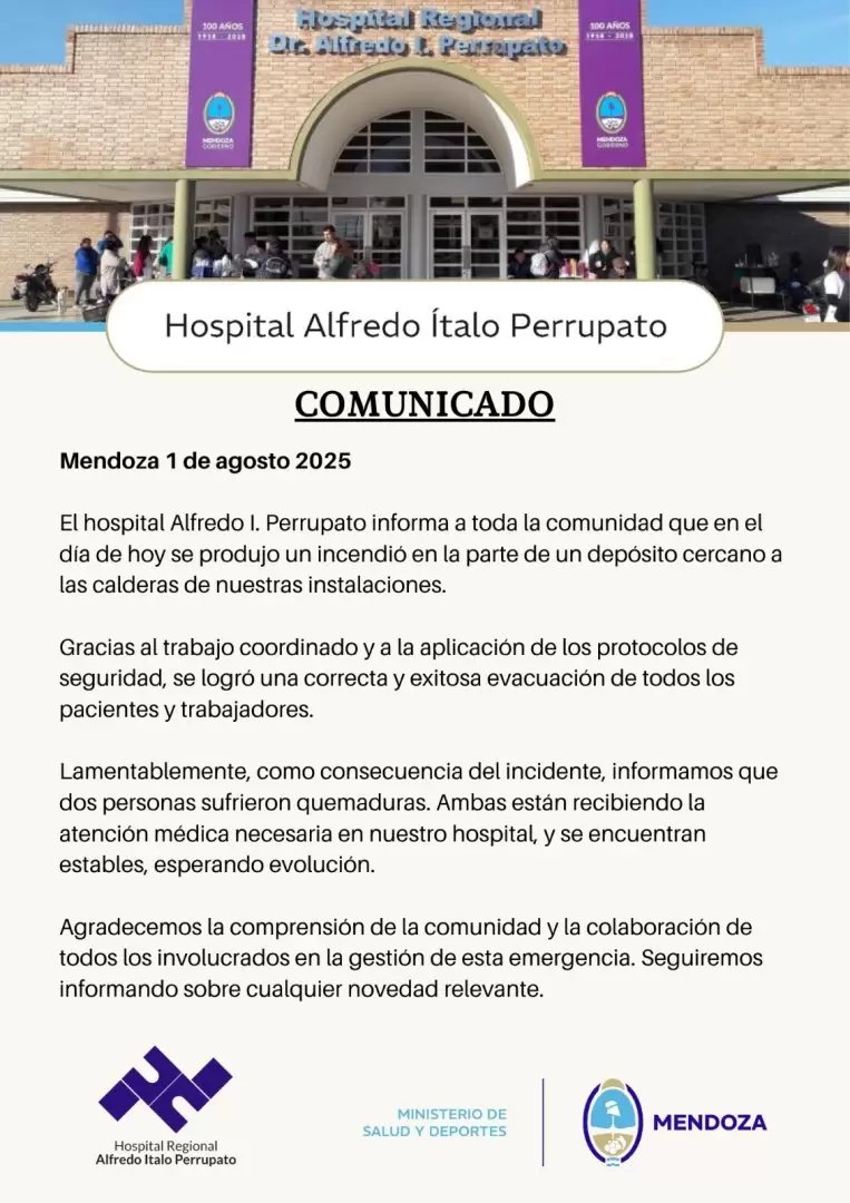 Comunicado Hospital Perrupato.