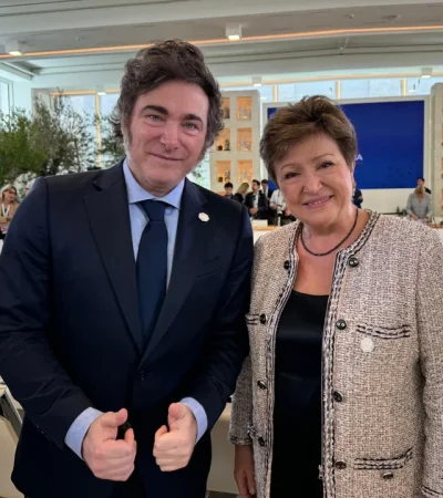 Javier Milei y Kristalina Georgieva