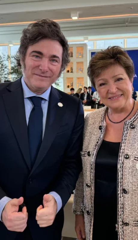 Javier Milei y Kristalina Georgieva