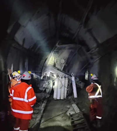 Derrumbe en la mina El Teniente, Chile.