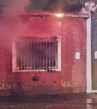 La vivienda en de Godoy Cruz en la que se produjo el siniestro/ Fuente: Cuanta de X de Matías Pascualetti