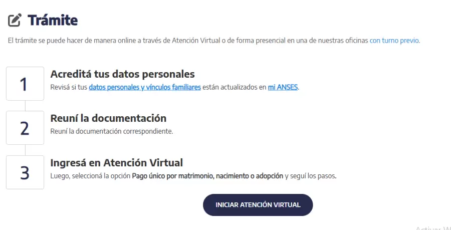 Todos los pasos para gestionar el pago único de nacimiento de ANSES