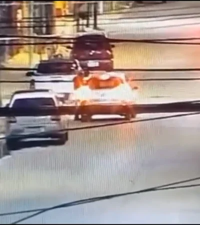 El hecho quedó grabado por las cámaras de vigilancia municipales.