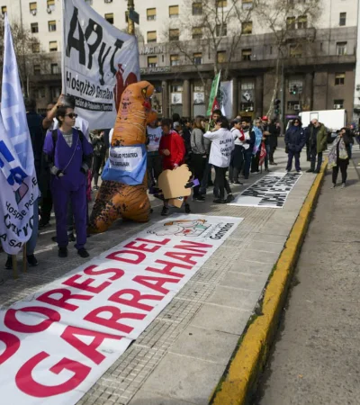 Trabajadores del Hospital Garrahan.