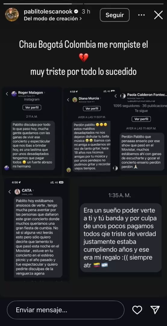 Repudio de Pablo Lescano.