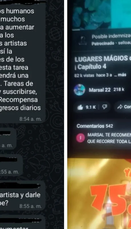 Grupo de WhatsApp viral promete plata fácil por suscribirte en YouTube: los riesgos detrás.