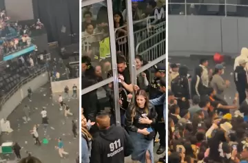 El show de Damas Gratis terminó en una batalla campal en el Movistar Arena