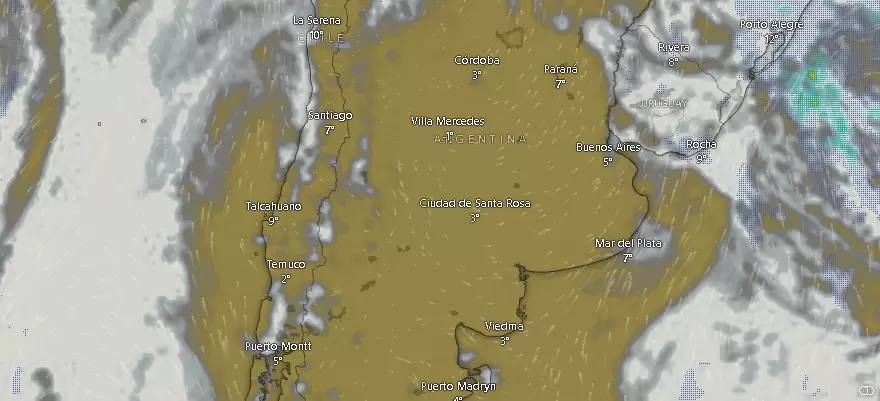 Nubes sobre argentina el viernes 8 de agosto de 2025 a las 09.47.