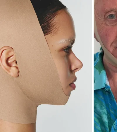 La faja facial fue diseñada para moldear la mandíbula y los pómulos.