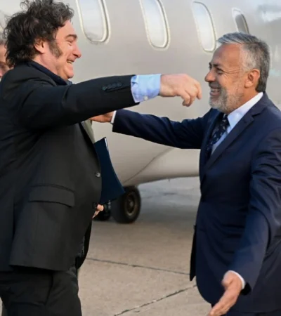 El presidente Milei y el gobernador Cornejo, en una visita del líder libertario a Mendoza. (Imagen: archivo web)