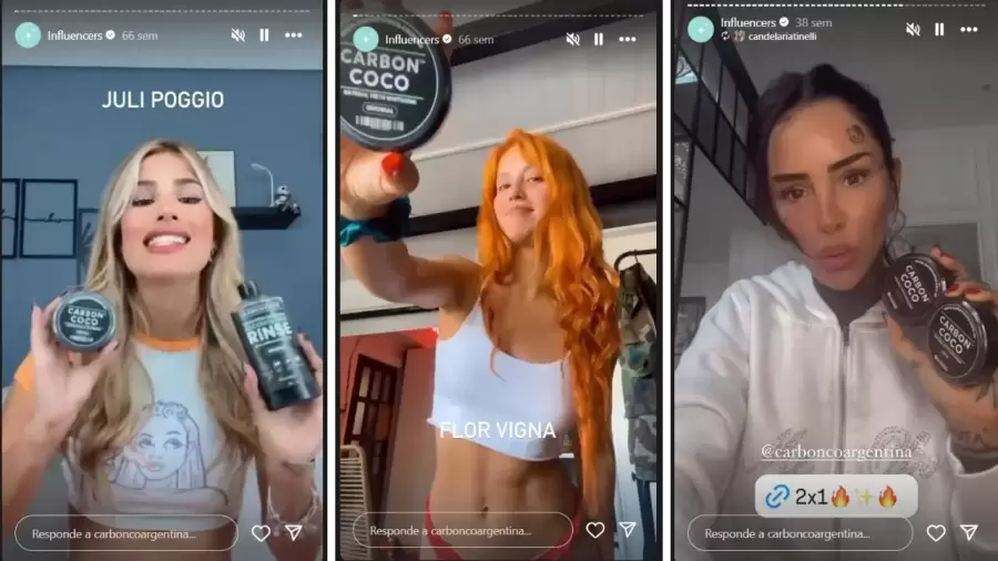 Influencers con dientes blancos. El producto no va más.