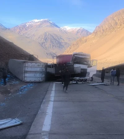 Choque de camiones en Alta Montaña/ Fuente: Ministerio de Seguridad