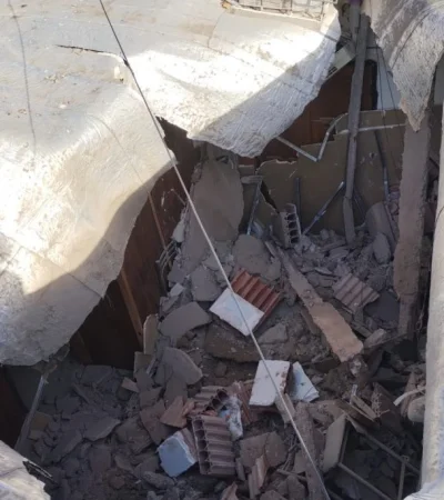 Se desplomó un techo en Guaymallén/Fuente: X de Matías Pascualetti