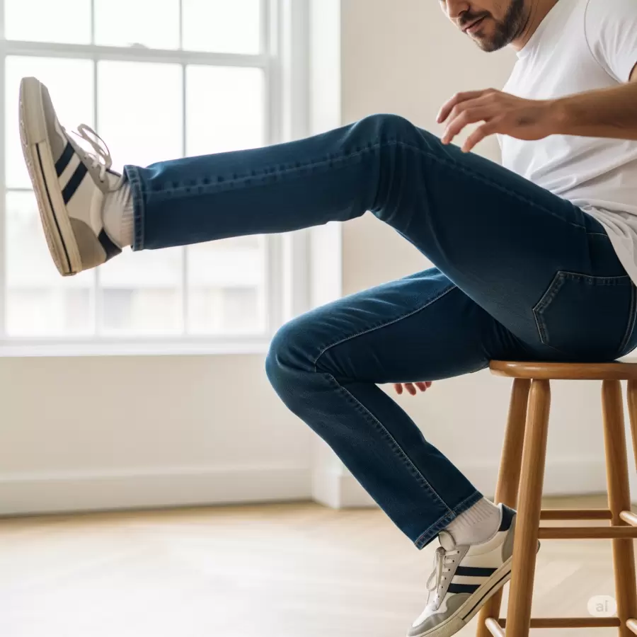 Mover la piernas de manera involuntaria.