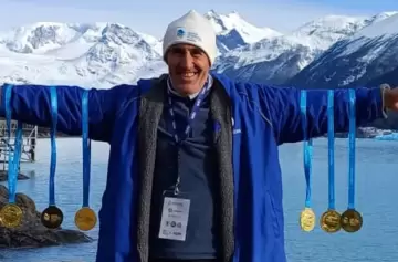 Darío Silva, el mendocino que venció al hielo y se llenó de gloria en El Calafate
