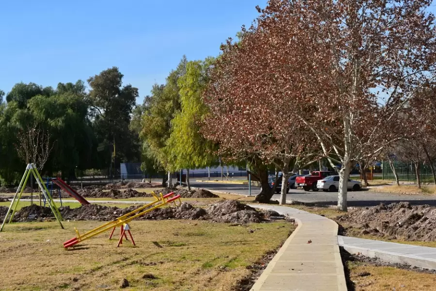 Estado actual de las obras en calle Santiago del Estero, en Godoy Cruz.