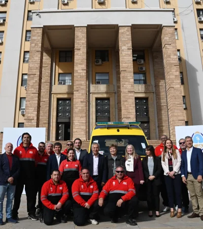 Presentación de ambulancias./
